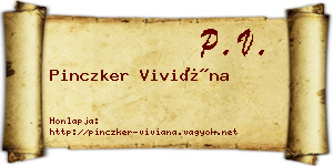 Pinczker Viviána névjegykártya